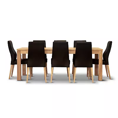 Rosemallow Dining Table 210cm 8 Seater Parquet Top Solid Messmate Timber Wood • $1840.23