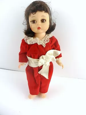 Vintage Madame Alexander  ALEX  Girl Doll 7  Collectible Red With White Bow • $17