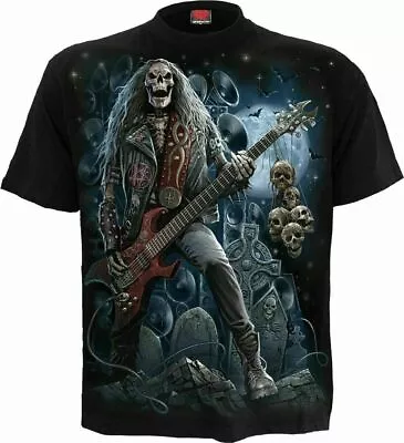 £19.99 • Buy SPIRAL DIRECT GRIM ROCKER T-Shirt,Top/Tee/ Biker/Grim Reaper/Skull/Goth/Guitar