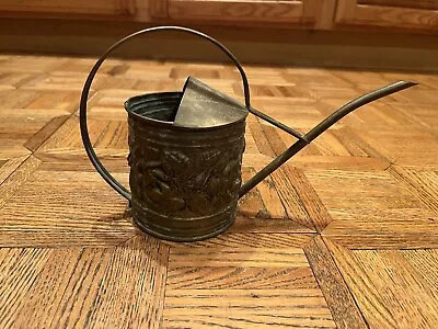 Vintage Metal With Patina Watering Can Made In England Planter Thin Spout Retro • $39.97