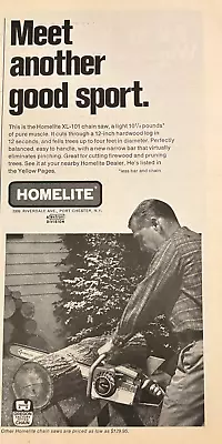 1968 Homelite XL-101 Chain Saw Vintage Print Ad • $12