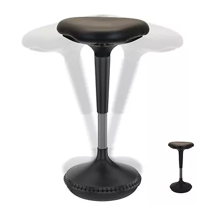 WOBBLE STOOL Active Sitting Balance Perch Perching Stand Up Standing Desk Black • $129.99