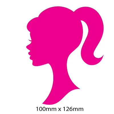  Barbie Silhouette Head Sticker 100mm X 126mm • $5.95