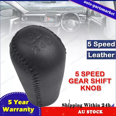 $21.55 • Buy Leather 5 Speed Gear Shift Knob For Toyota Hilux Sr5 Vigo Revo Pickup 2004-2018 