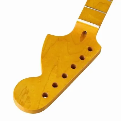 Bright Yellow Canada Maple Electric Guitar Neck 22 Fret For ST Strat Replacement • $43.23