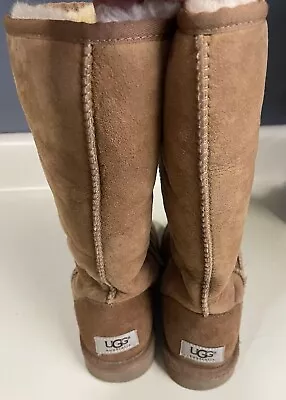 UGG Classic Tall 12’ Womens Boots - Size 7 Chestnut Some Wear See Pictures • $28.58