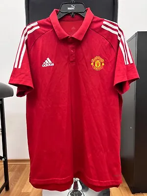 MANCHESTER UNITED TRAINING 2020 FOOTBALL SHIRT SOCCER JERSEY POLO ADIDAS Sz XL • $29.99