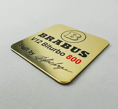 Golden Brabus 800 V12 Biturbo Emblem Badge Engine Mercedes G S E C GT GLE GLS • $199