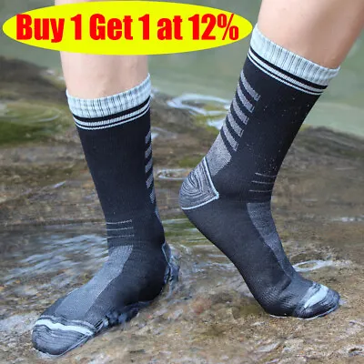 Waterproof Socks Breathable Outdoor Sports Hiking Wading Camping Skiing Sock New • £12.07