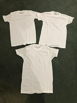 Lot Of 3 Vintage 60s K Mart Blank White T Shirts Sz Large Made In USA Rockabilly • $69.99