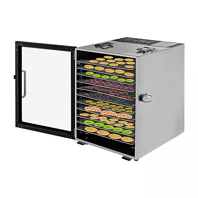 $214 • Buy Commercial Food Dehydrator 12 Tray Stainless Steel Fruit Meat Beef Jerky Dryer