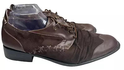 Funtasma Men's Mad Hatter Brown Leather Costume Shoes Size 11/12 EUC • $36.90