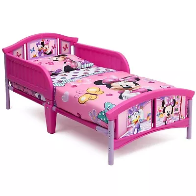 Delta Children Minnie Mouse Plastic Toddler Bed Kids Sturdy Pink NEW • $49.99