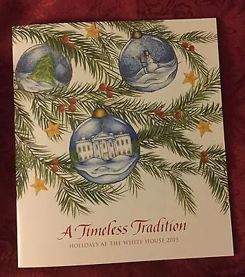 Obama Christmas 2015 White House Tour Book Card President Signed Democrat  New • $14.75