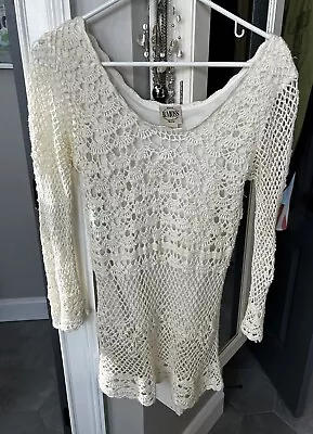 B. Moss Vintage Crocheted  Sz. M Top. Lined. Boho See Personal Photos. Stretchy. • $19