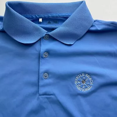 Myrtle Beach Golf National Adidas Men's Medium Blue Short Sleeve Polo Shirt • $10