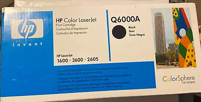 Genuine Factory Sealed Bag HP Q6000A Black Color LaserJet Print Cartridge Sealed • $34.99