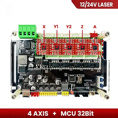 GRBL 4-Axis Stepper Motor Driver Controller For CNC Router Laser Engraver Cutter • $28.49