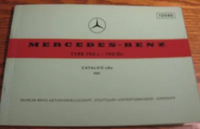 Mercedes-Benz Type 190c 190Dc Parts Catalog Manual 1961 - 1965  W121 1962 1963 • $34