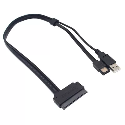2X(2.5 Inch Hard Disk Drive SATA 22Pin To ESATA Data USB Powered Cable Adapter  • $23.09