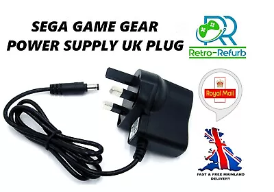 Sega Game Gear Power Supply UK Plug - 9V 1A AC DC • £9.29