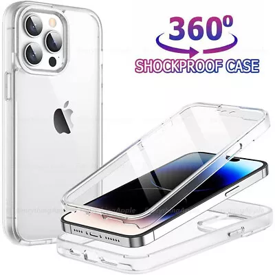 £3.45 • Buy CLEAR FULL BODY 360 Case IPhone 14 13 12 Pro XS Max XR X Shockproof Phone Cover