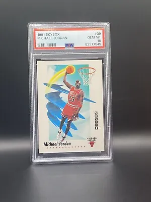 PSA 10 1991-92 Skybox - #39 Michael Jordan  Plus Magic Johnson PSA 5 Included • $127.49