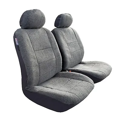 $97.89 • Buy Seat Covers For Ssangyong Musso XLV Ultimate Faux Sheepskin Grey Front Pair