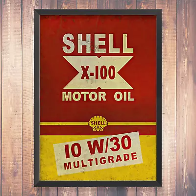 Vintage Oil Garage Advertising Signs Wall Home Print Picture 3 Set A4 A3 A2 • $4.34