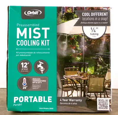 Orbit Preassembled Mist Cooling Kit 1/4  Tubing 12' Portable Water Mist 20000 A1 • $11.99