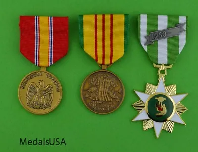 Vietnam Campaign Service And National Defense Medals US T2 • $44.98