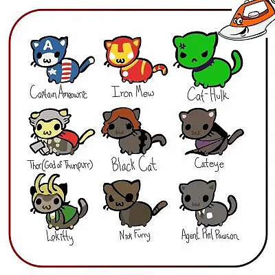 £3.99 • Buy Iron On T Shirt Transfer Cat Getups Characters Sticker Vinyl Stag Hen Party