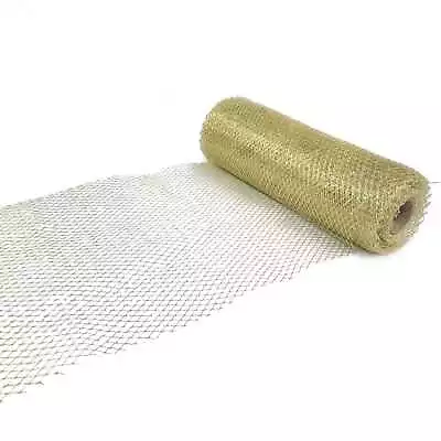 Deco Mesh Roll Wreaths Swags Bows Crafting Iridescent Metallic Gold 25cm X 9m • £6.99