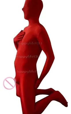 Full Body Spandex Zentai Costume Skin Bodysuit With Men's Sheath (no Toes) • $16.19