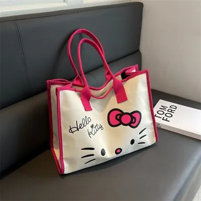 Hello Kitty Handbags Tote Bags Women Canvas Pouch Shoulder Storage Bag • $43.99