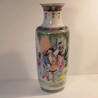 Antique Chinese Porcelain Vase 13.25  Previously Lamped • $695