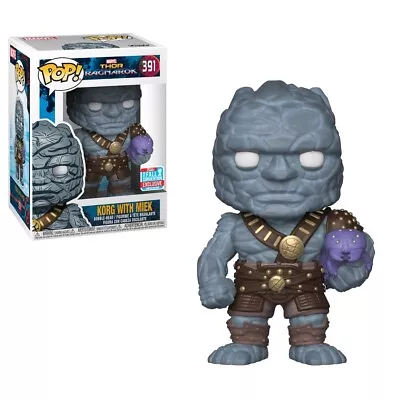 FUNKO POP MARVEL THOR RAGNAROK #391 KORG With MIEK NYCC 2018 EXCLUSIVE VINYL 💛 • $120