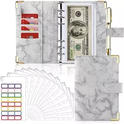 Planner 6 Ring Binder Marble Budget Binder Marble Notebook Notebook Binder • $18.59