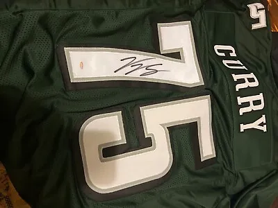 NFL Signed Vinny Curry Jersey Eagles (de) Green XL Brand New Super Bowl Champion • $200