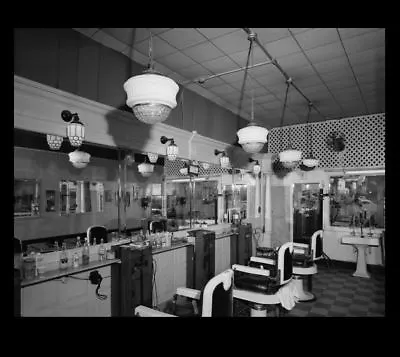 1966 Historic Barber Shop PHOTO Washington DC Old Time Barber ChairVINTAGE  • $5.48