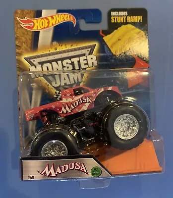 Hot Wheels Madusa Pink Monster Jam Truck 1/64 W/ Stunt Ramp • $19.99