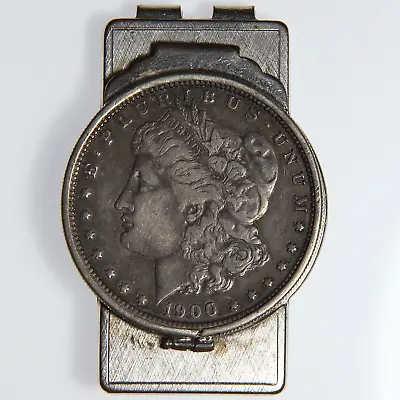 1900-P Morgan Silver Dollar In Anson Money Clip • $87.99