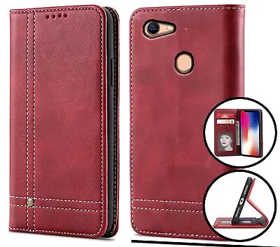 $8.90 • Buy Oppo A73 A75 F5 Pu Flip Leather Wallet Case Card Slot Kickstand Magnet