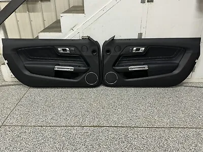 2018-2023 Mustang GT V6 EcoBoost LH RH Premium Leather Insert Door Panels Pair • $124.99