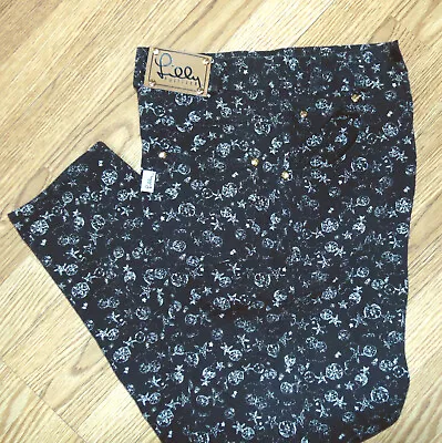 Lilly Pulitzer Black & White Ocean Print Cotton Pants Sz 4 High Waist  EUC • $18.99