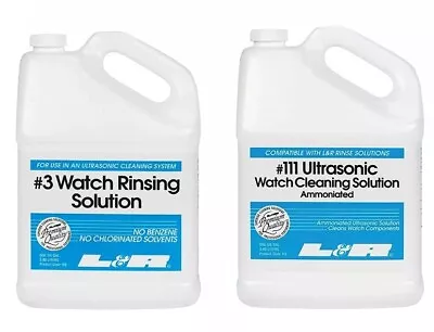 L&R #111 Watch Cleaning And L&R #3 Watch Rinsing Solution -1Gal Ea (2 Gal Total) • $80