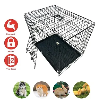 £15.97 • Buy Dog Cage Puppy Training Crate Pet Carrier Small Medium Large XL XXL METAL Cages
