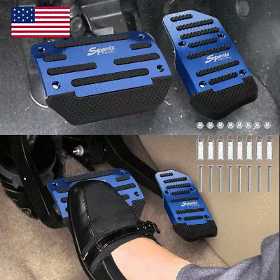 $7.99 • Buy Blue Car Non-Slip Automatic Gas Brake Foot Pedal Pad Cover Accessories Universal