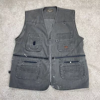 Mens XXXL Vintage Utility Multi Pocket Gilet Vest Fishing Hunting Shooting FLAWS • £11.99