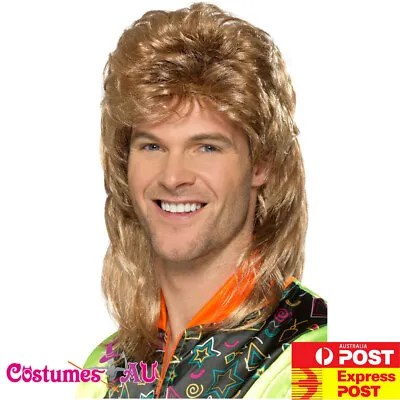 Adult Mens 1980's 80s Jason Brown Mullet Wig 80's 1980s Costume Wigs Dress Party • $15.33